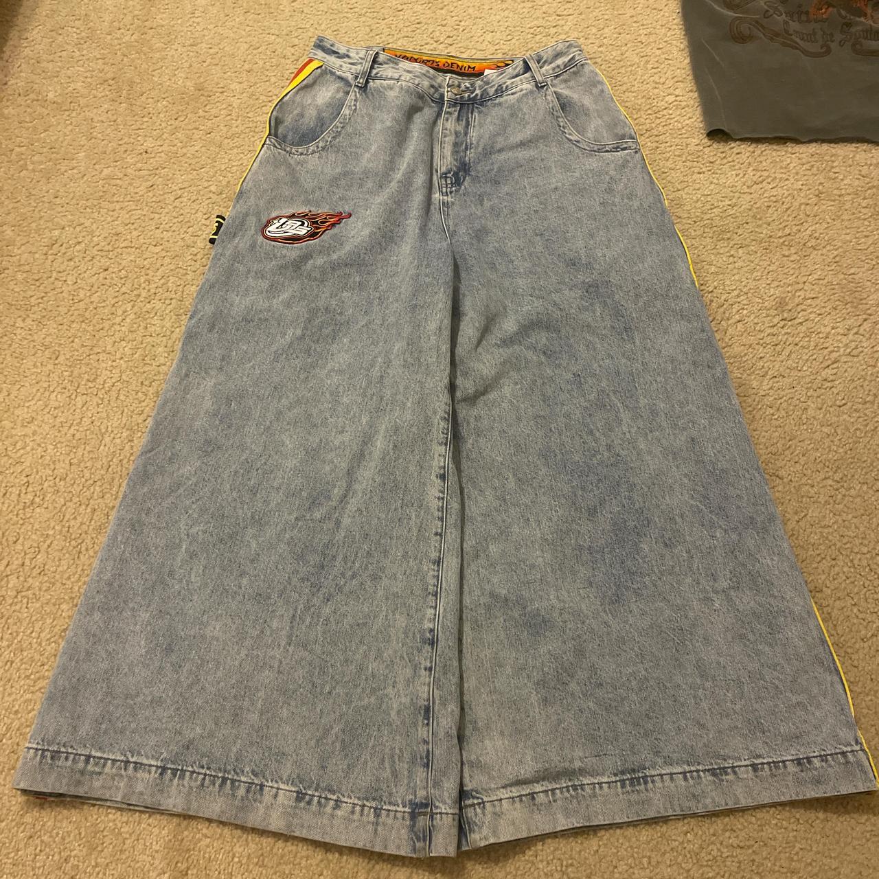 Vintage Vapor95 Blue Jeans Mens 31x28 Baggy Rave... - Depop