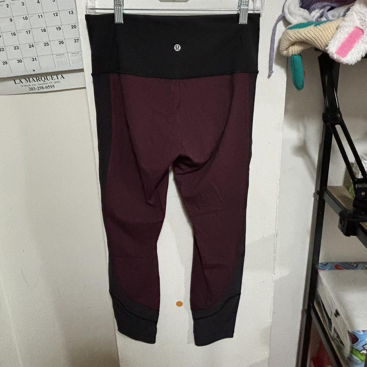 lululemon leggings with mesh leggings and pockets, - Depop