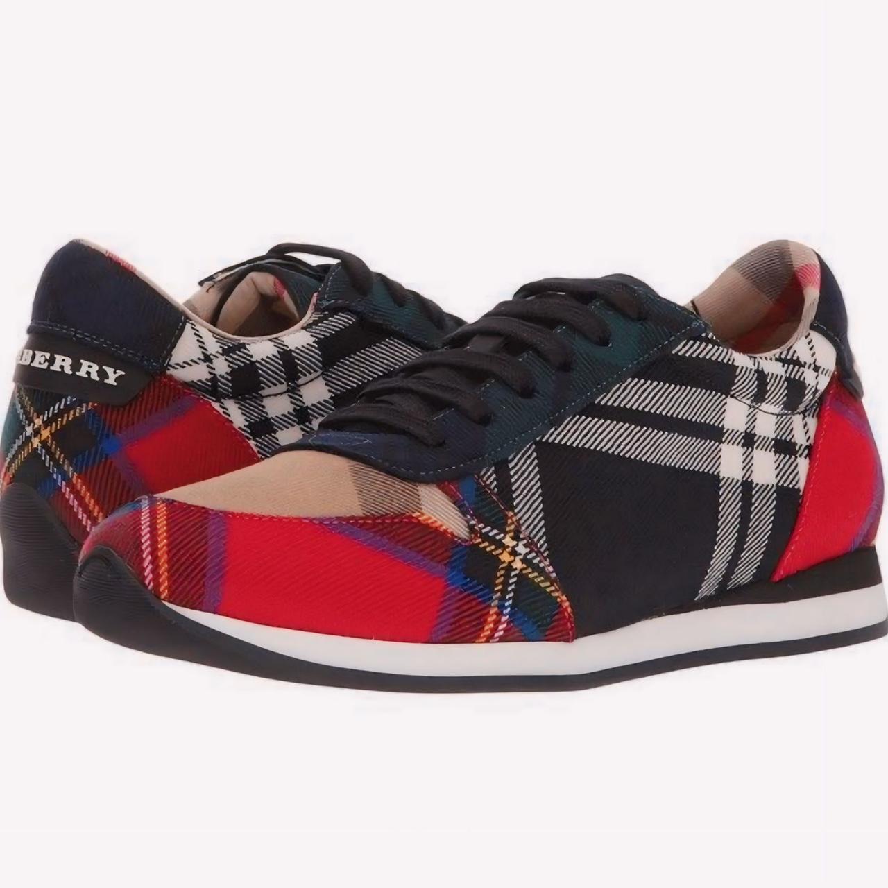 BURBERRY AMELIA TARTAN LACE UP SNEAKERS IN BLACK. Depop