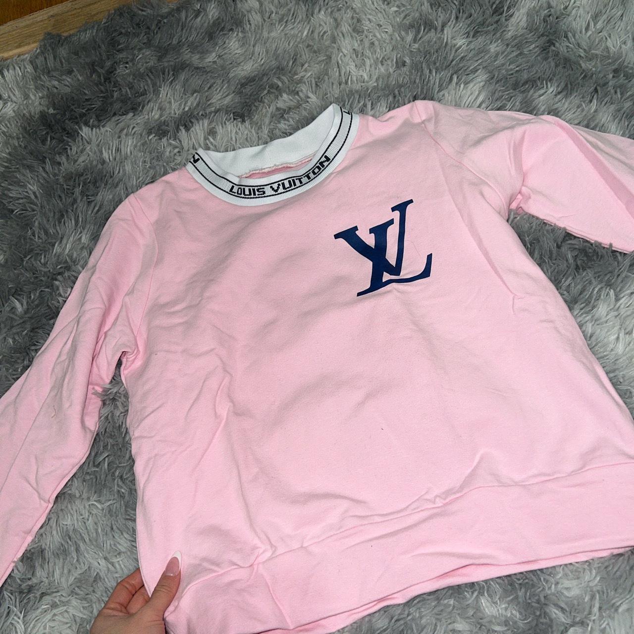 Pink Lv Sweater - Depop