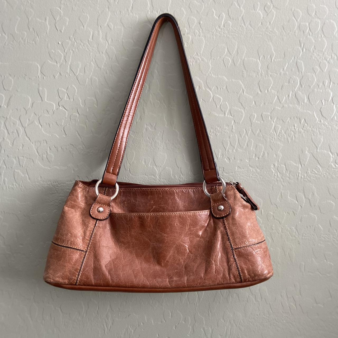 Signed Allison Bag Genuine Leather Pastel Floral Envelope Handbag - Ruby  Lane
