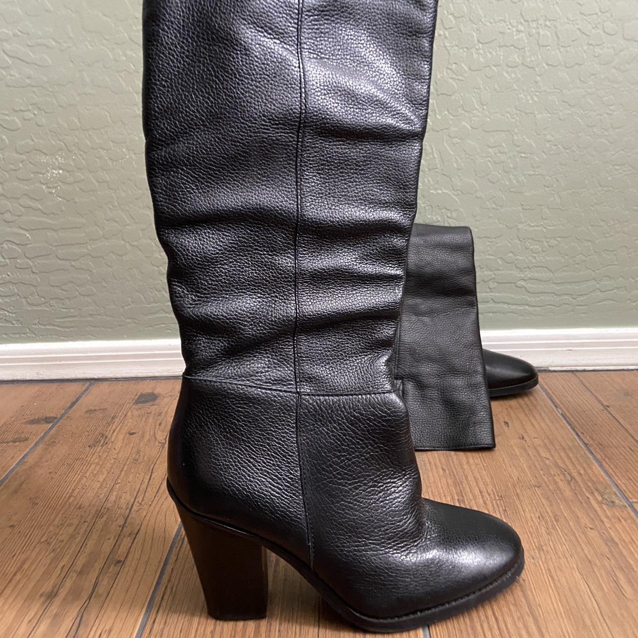 Matisse Raquel Black Leather Boots 4.5’’ heel Size... - Depop