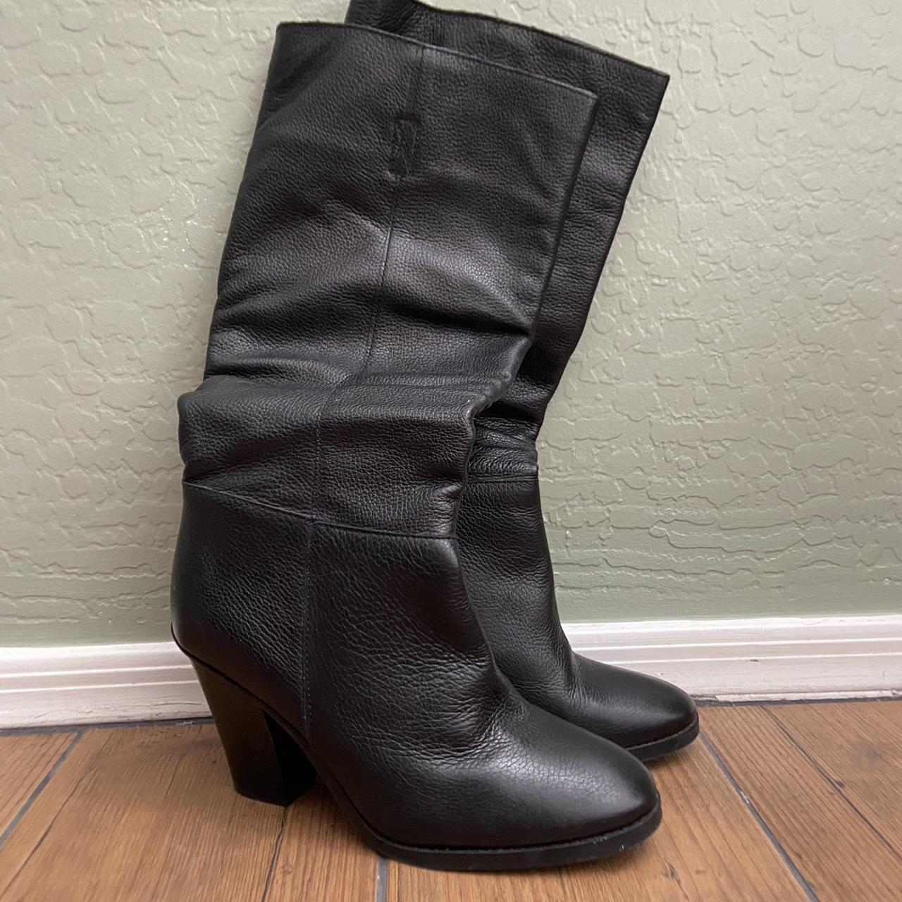 Matisse Raquel Black Leather Boots 4.5’’ heel Size... - Depop
