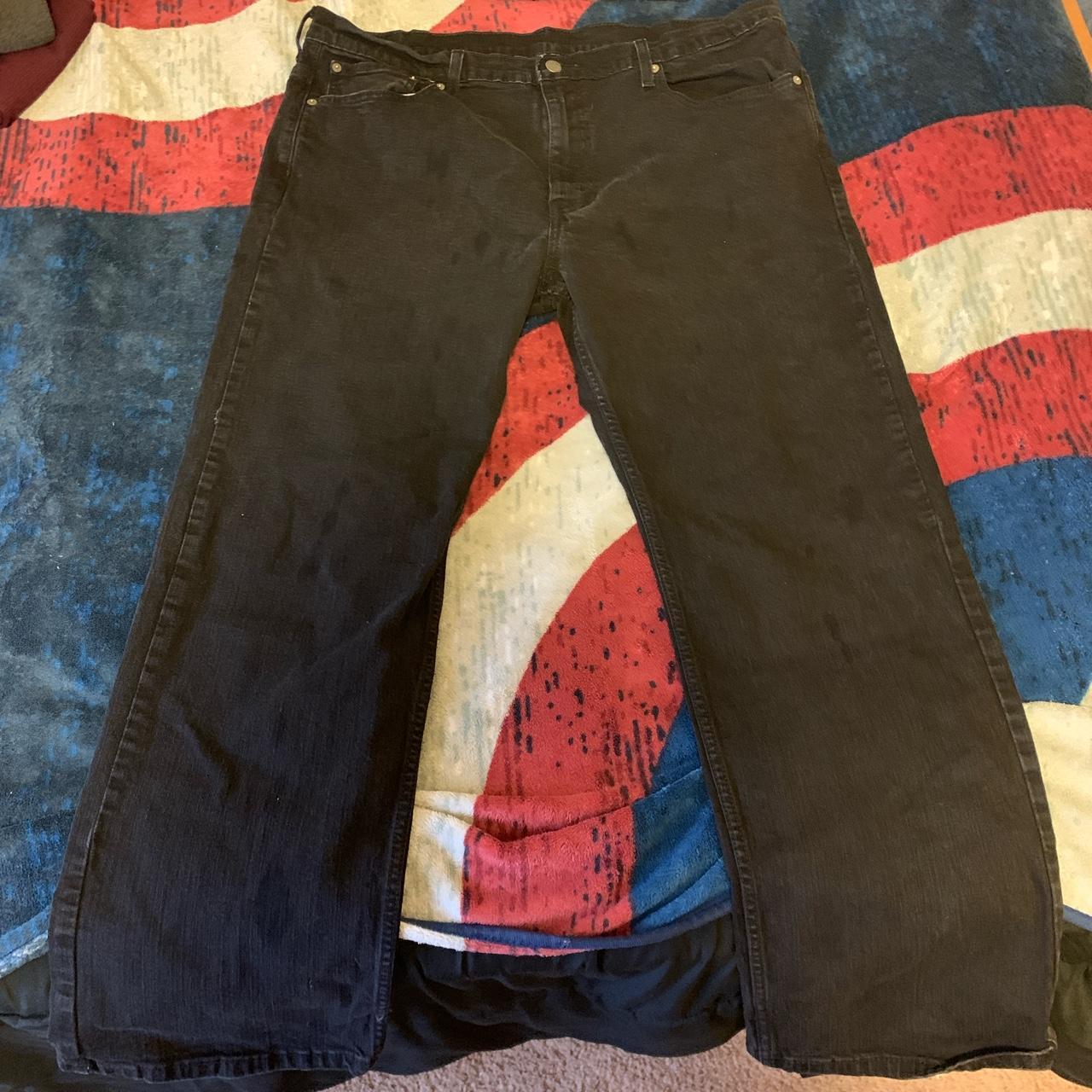 baggy black levi jeans 32/40 L Depop