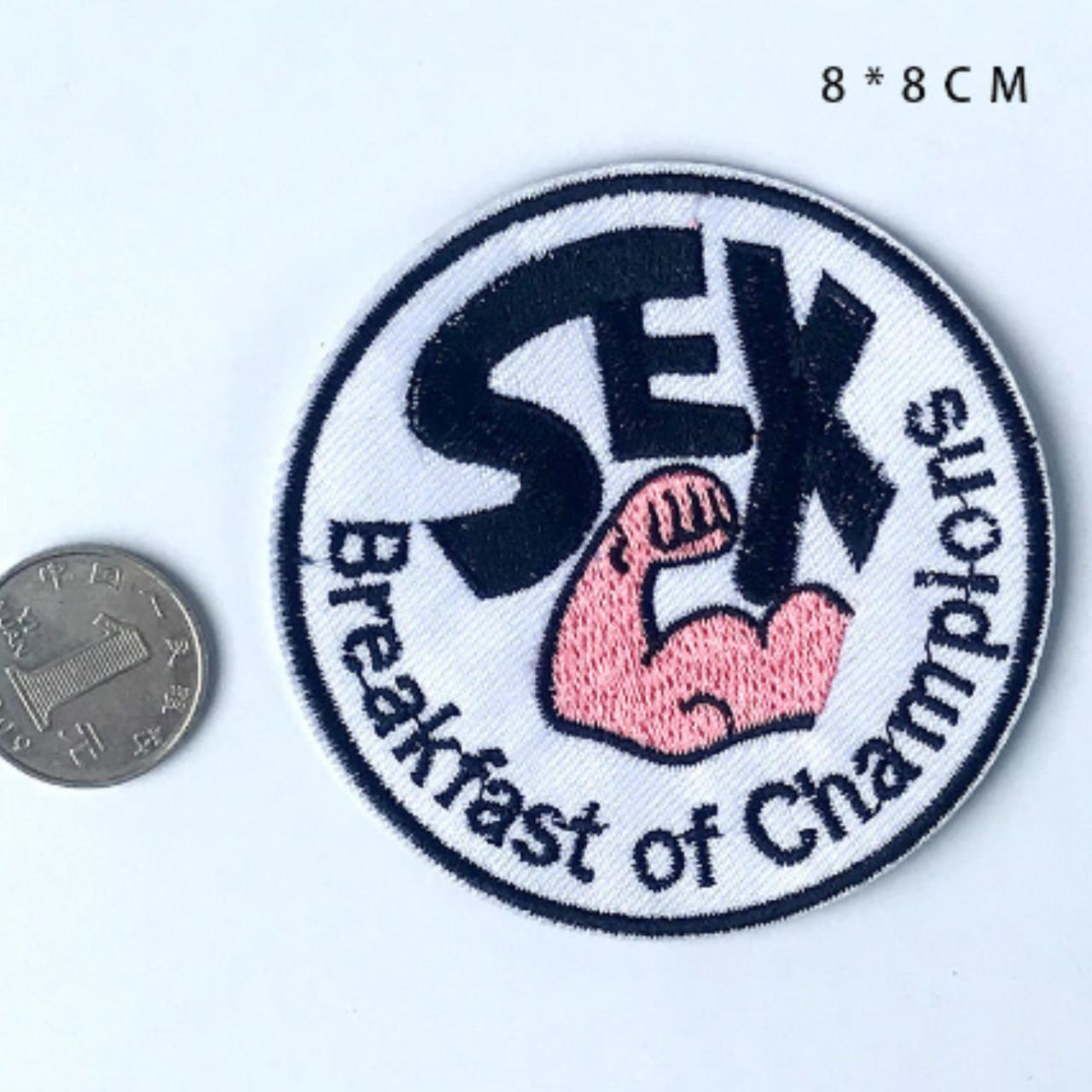 Iron On Patch Sex Breakfase Of Champions Muscle Depop