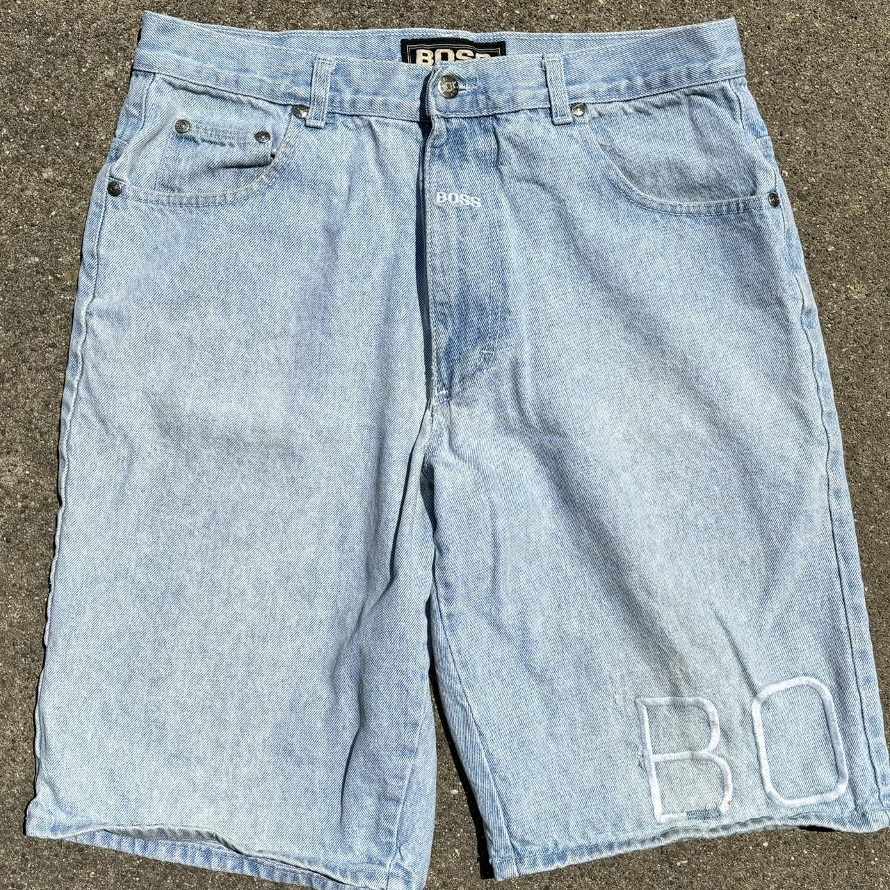 Vintage 90s light blue Boss denim popular shorts