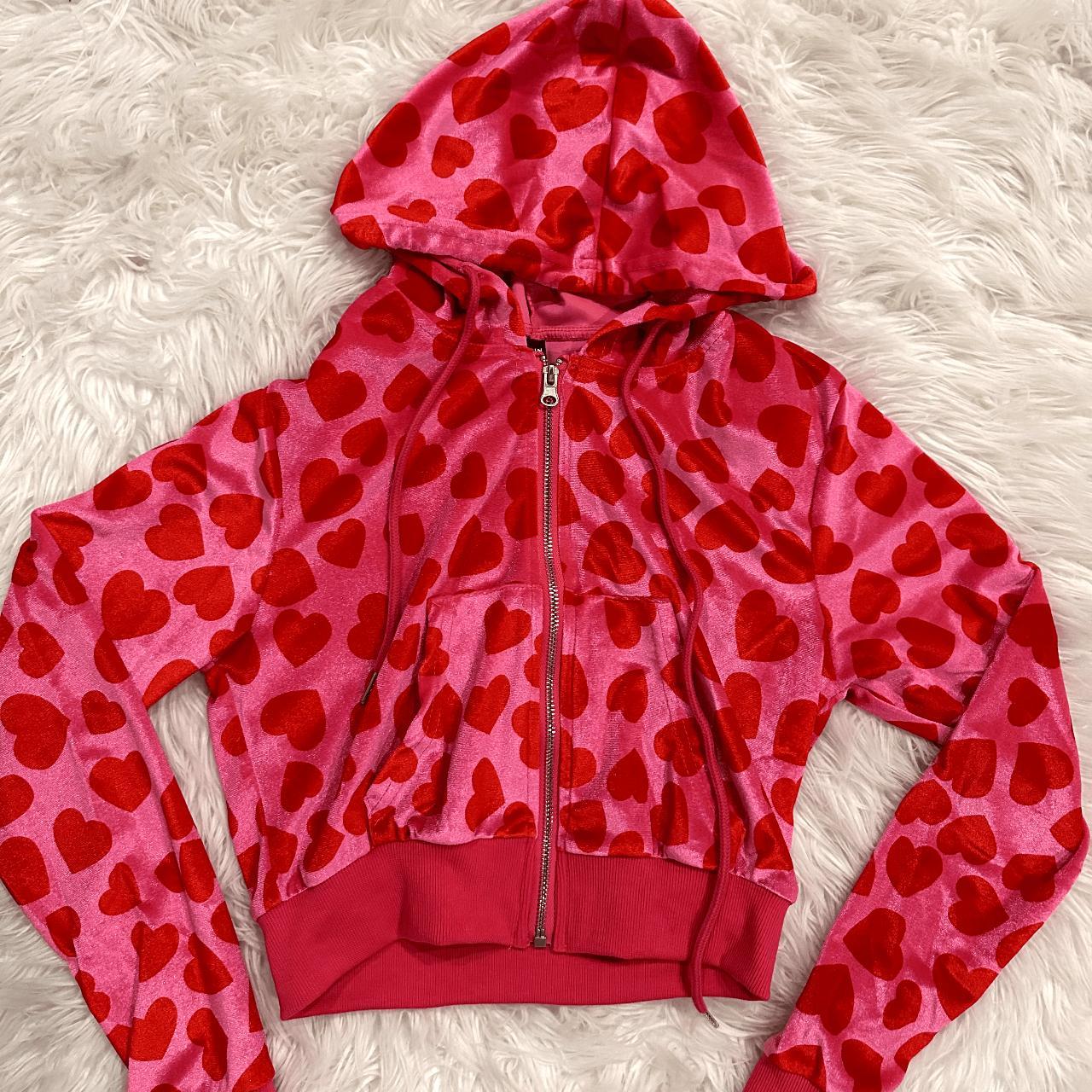 Dolls Kill pink heart jacket size S famous jacket... Depop