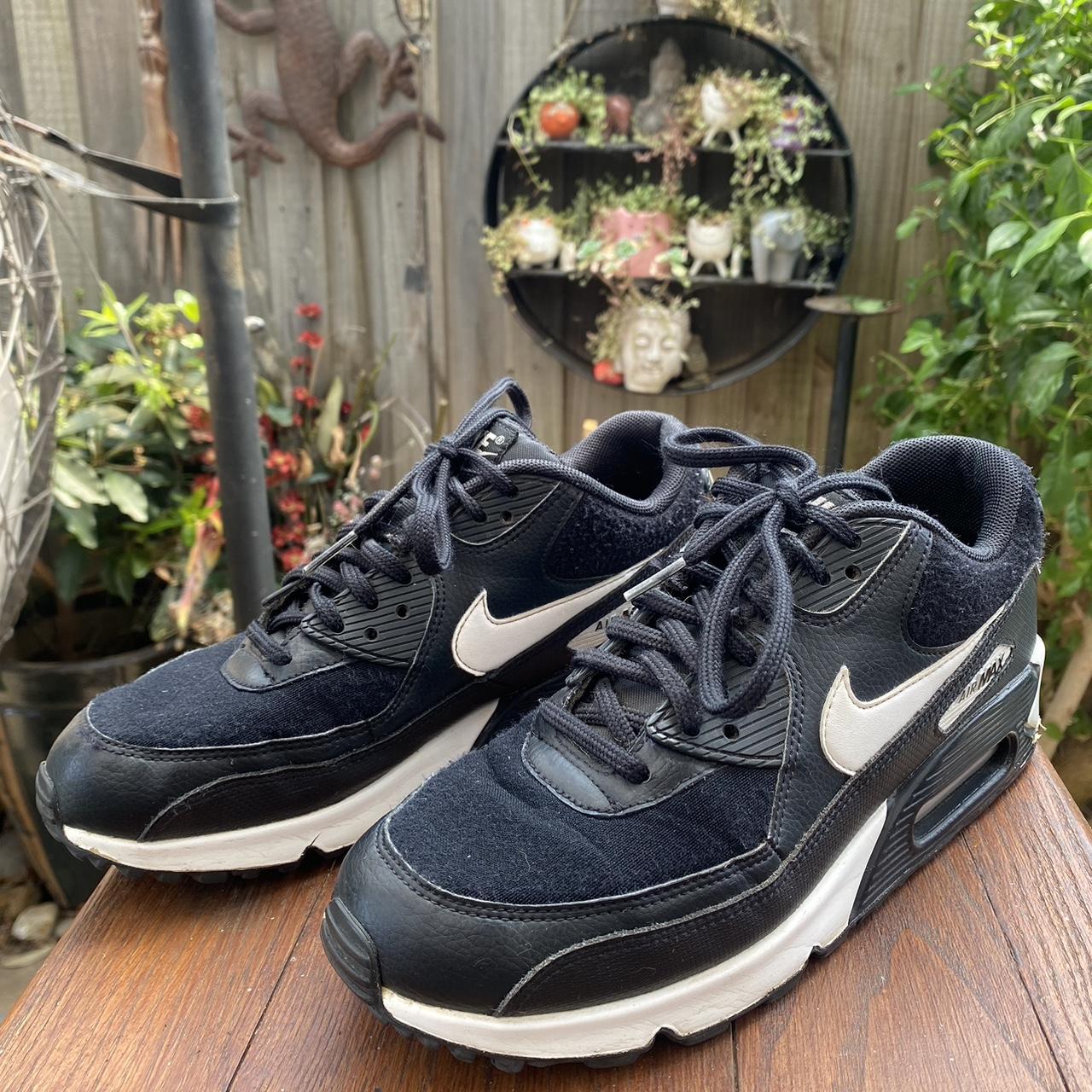 Nike Air Max 90s black and white shoes. Slide 4 & 5... - Depop