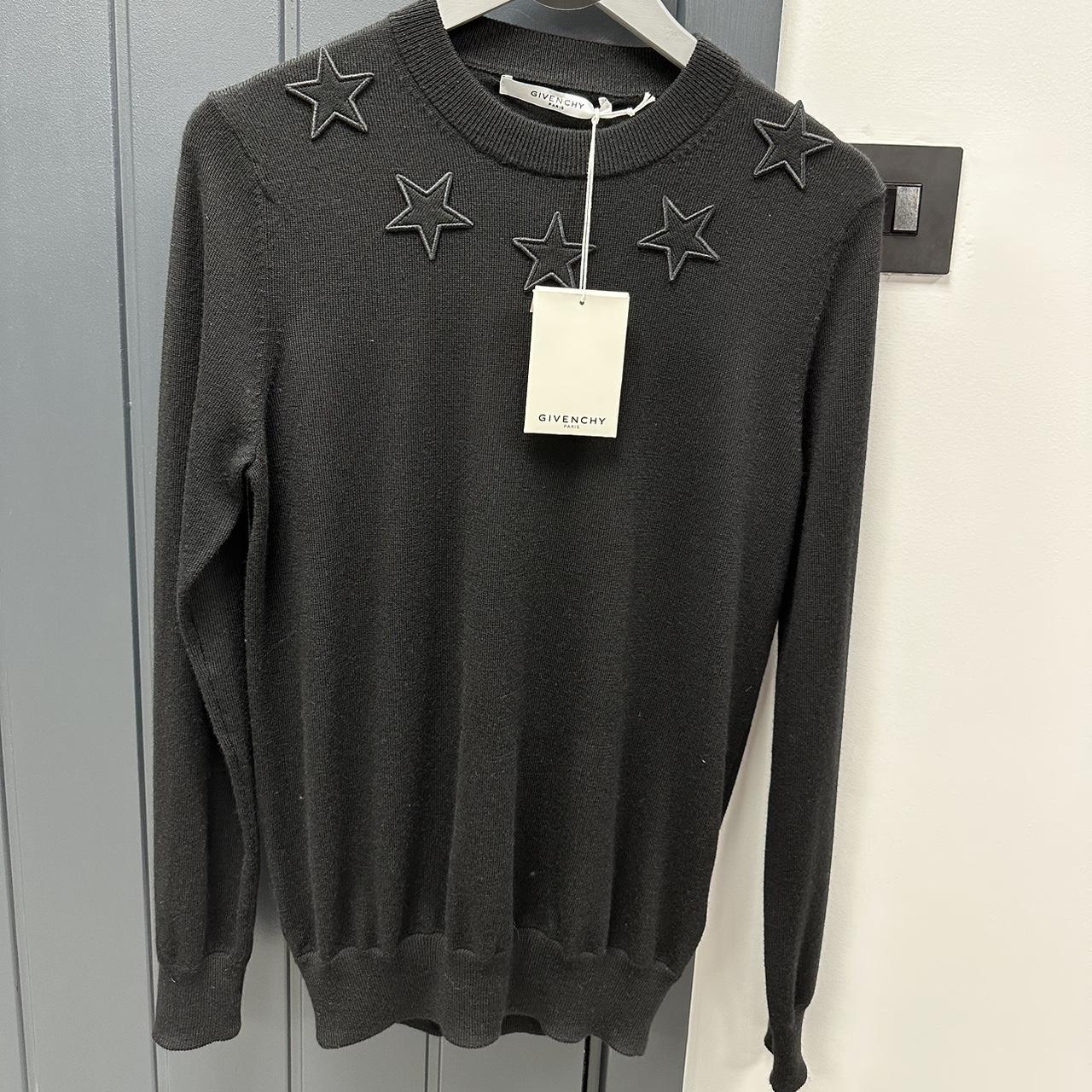 DESCRIPTION Black wool star sweater from Givenchy... - Depop