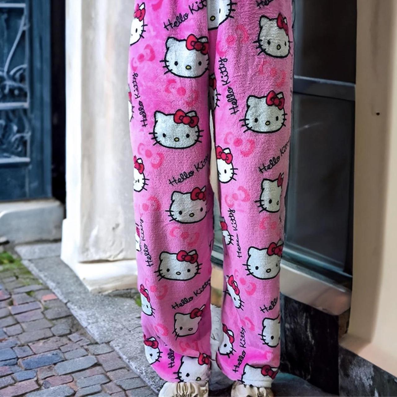 hello kitty pyjama pants size M (8-10... - Depop