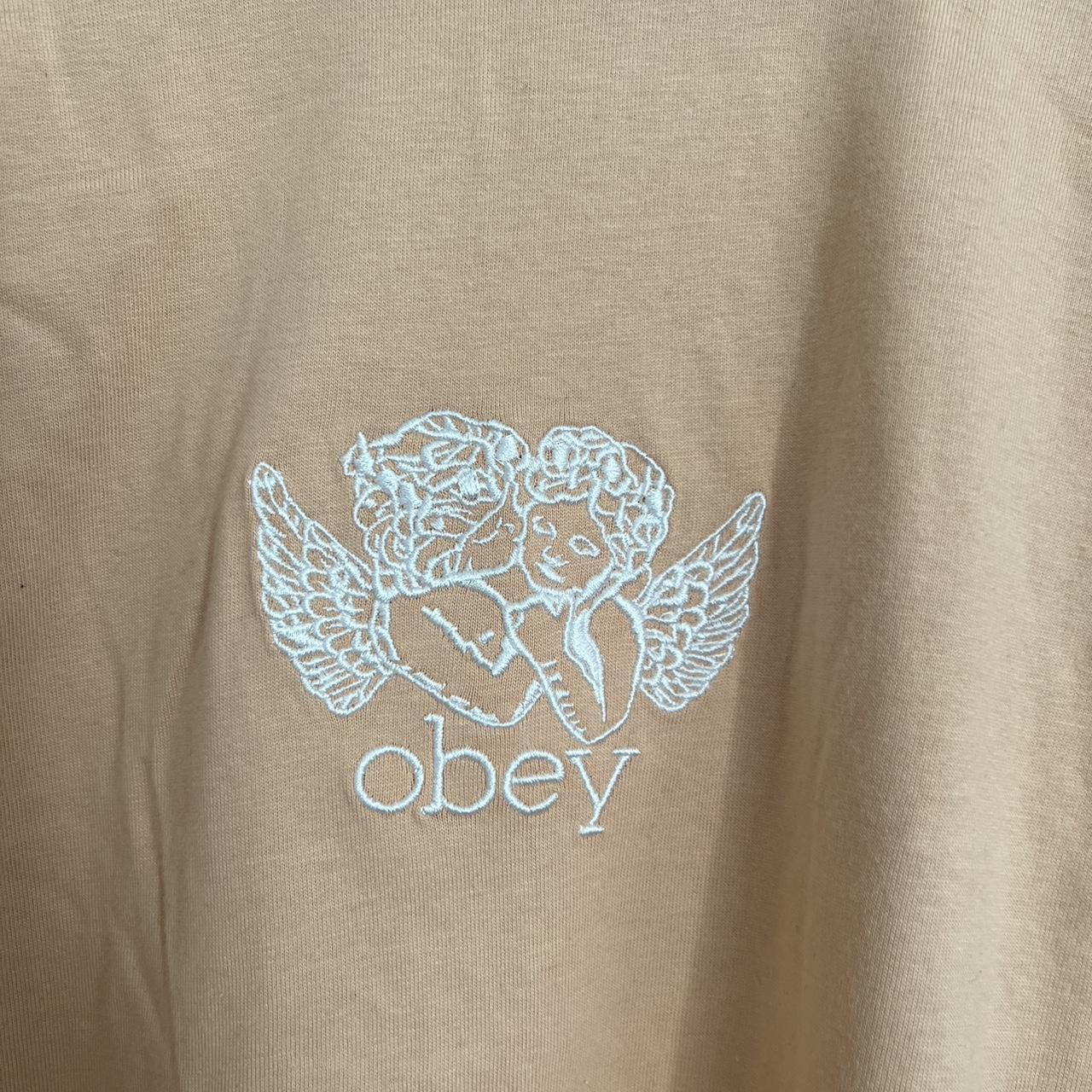 Obey Angels Ringer Tshirt size Large brand new with... - Depop