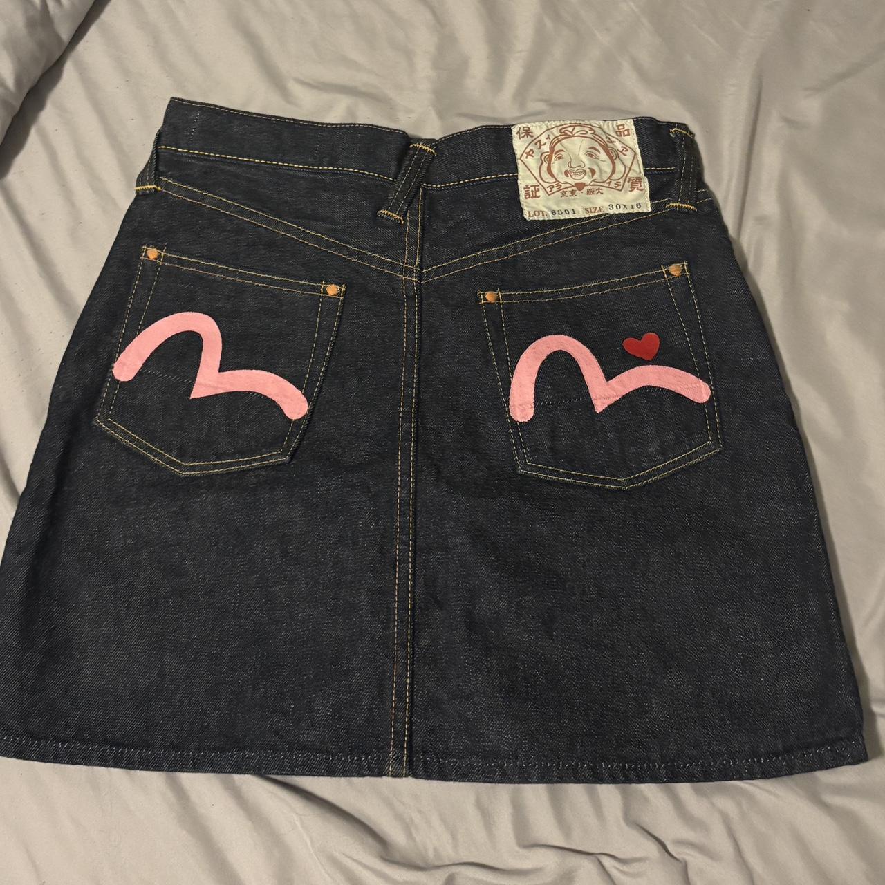 希少　90’s Evisu Paris France vintage skirt SUPER RARE! Vintage Evis Jeans Private Stock Ladies Long