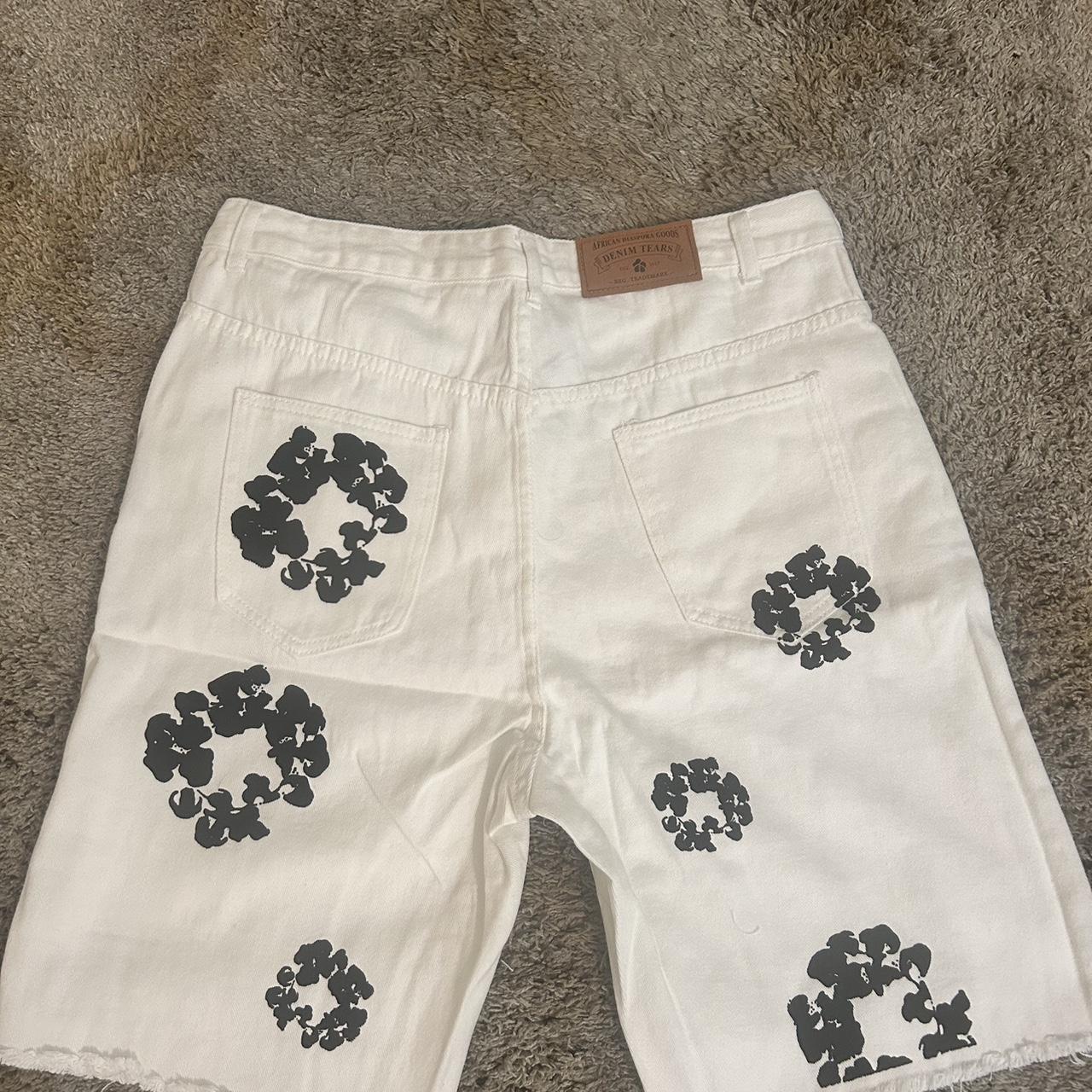 Denim tears, the cotton wreath, jean shorts, tag, | Depop