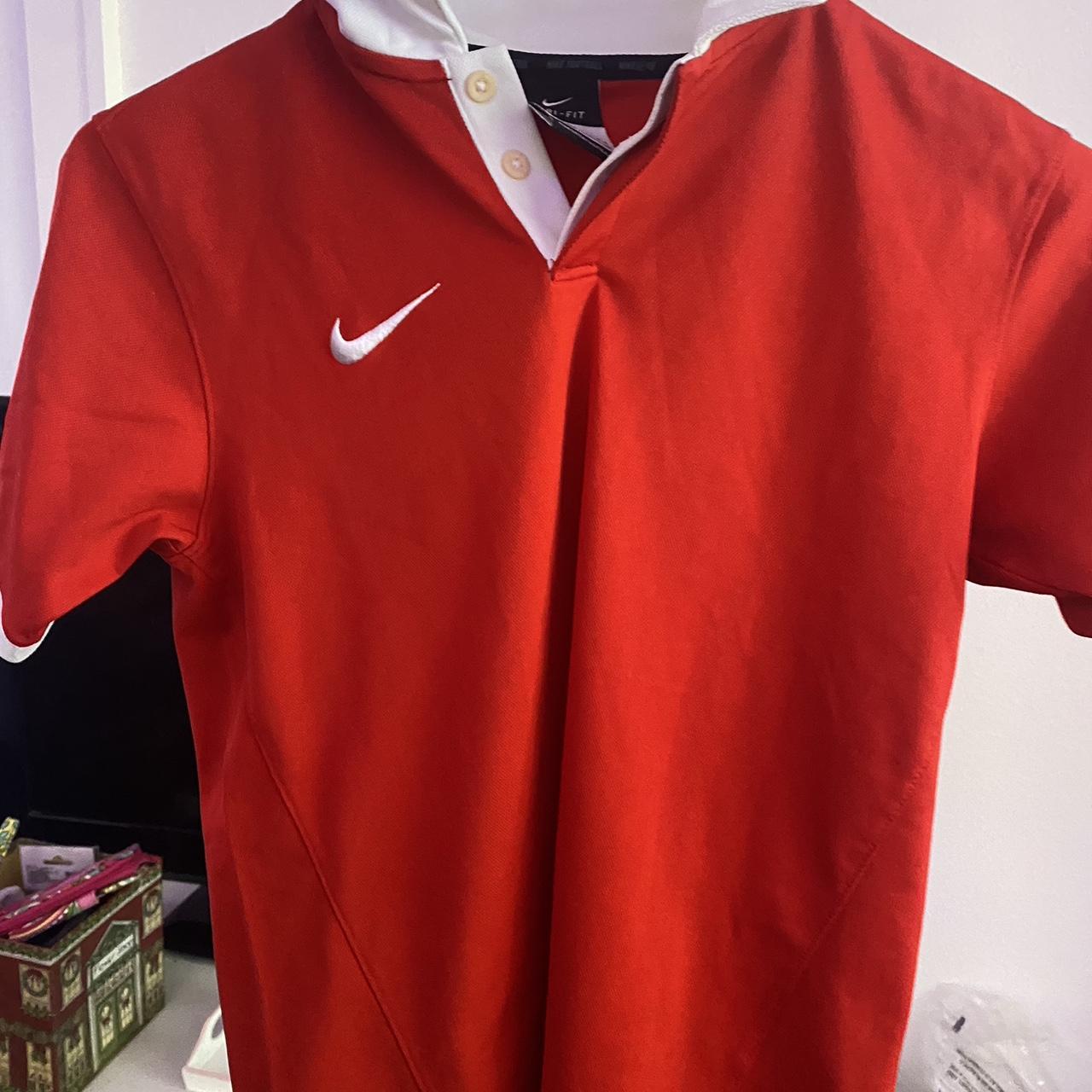 mens red nike polo