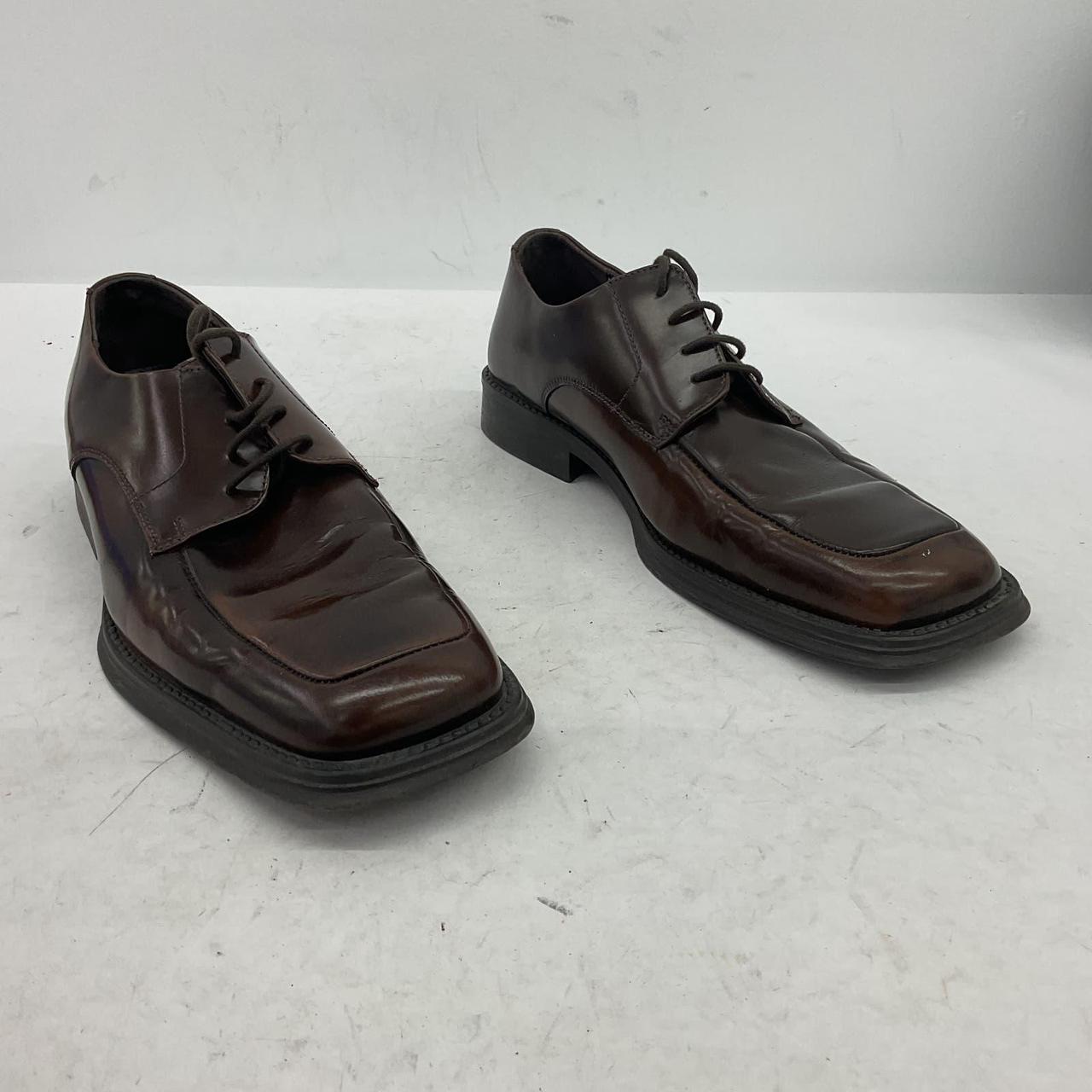 Kenneth Cole Brown Leather Men s Derby Square Toe. Depop