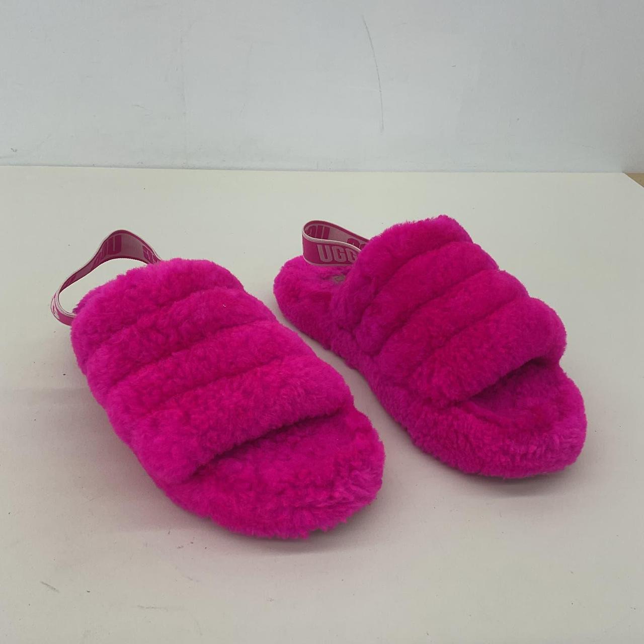 Pink ugg slide slippers best sale