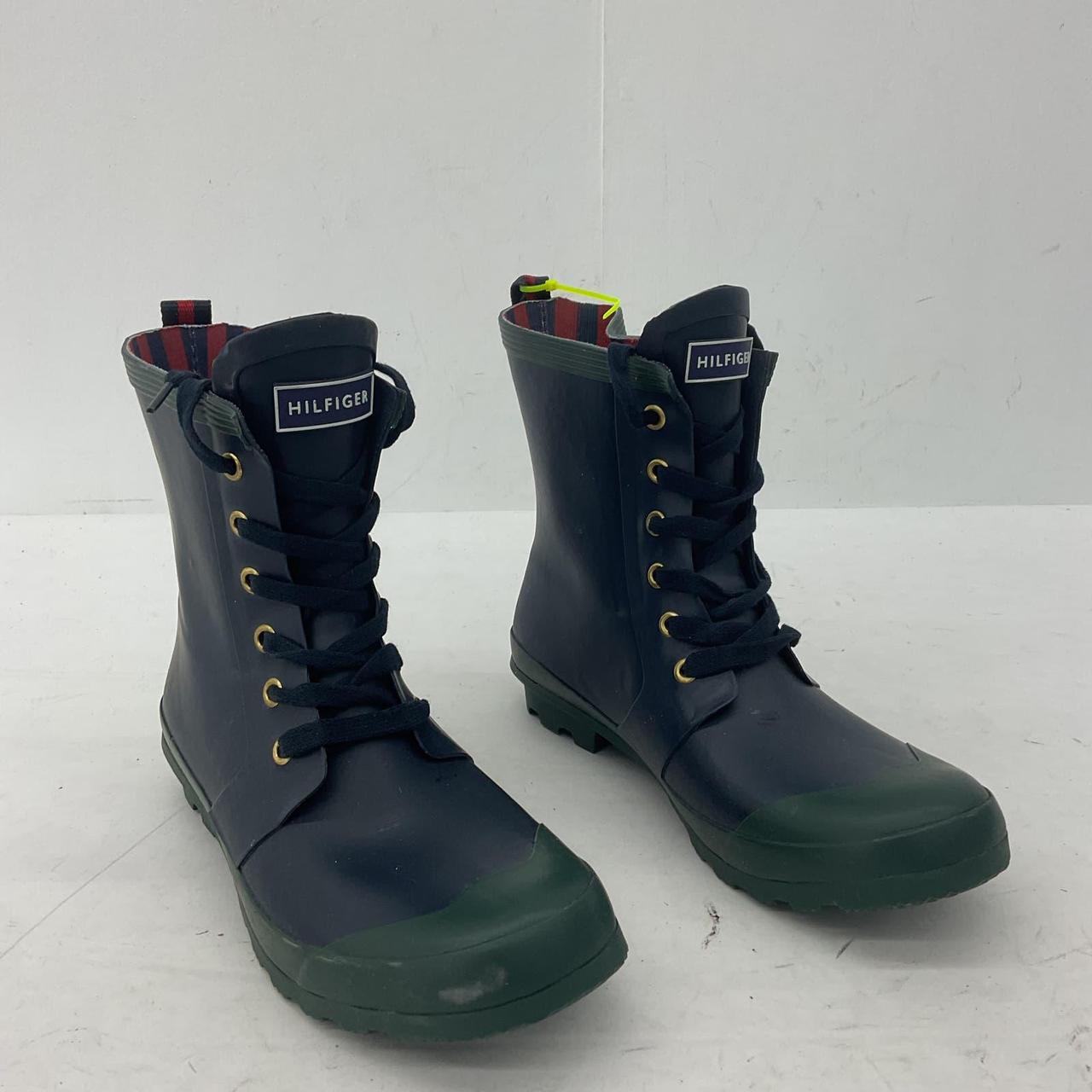 Tommy hilfiger lace up rain boots hotsell