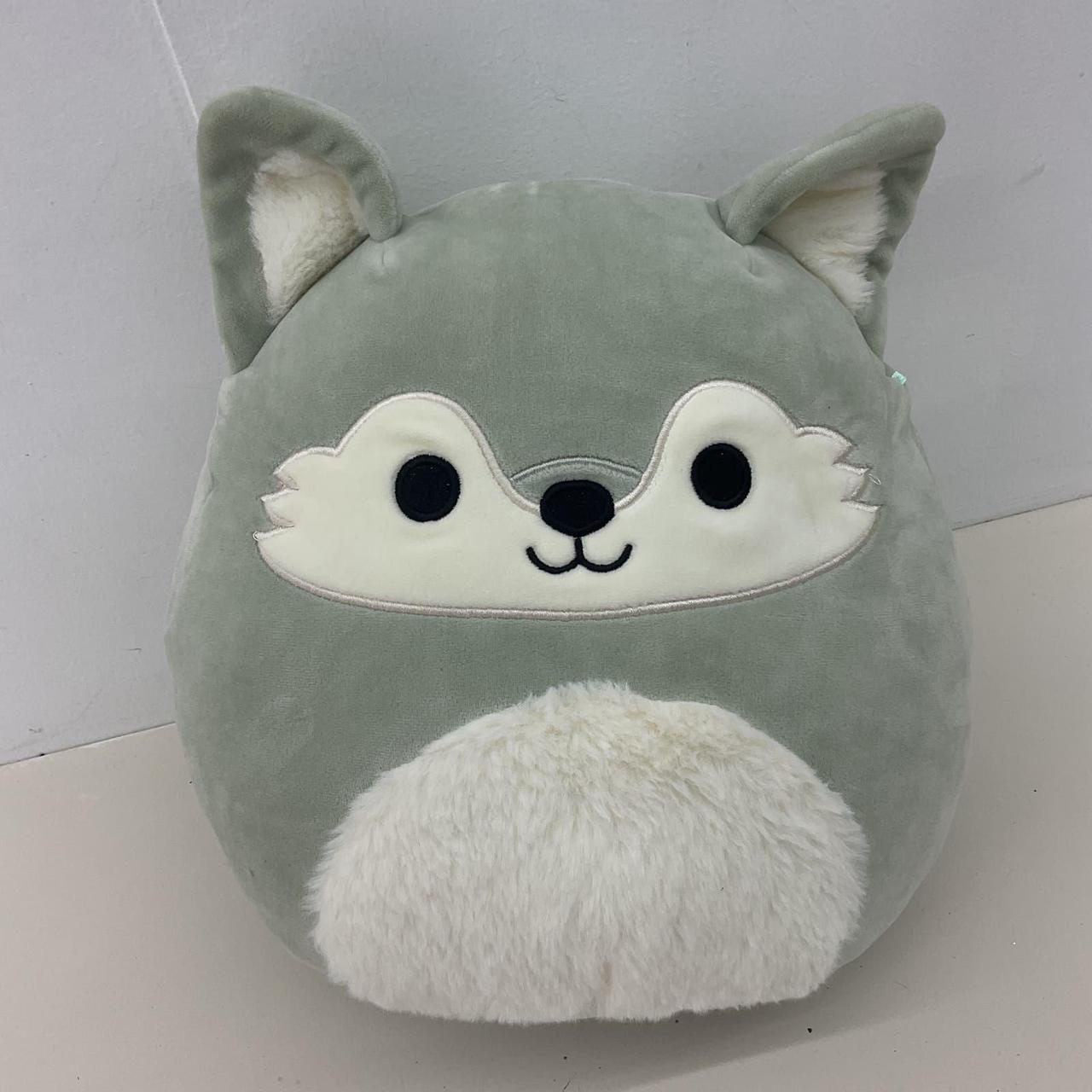 Preowned Gray Squishmallow Soft Cuddly Fox Character... - Depop