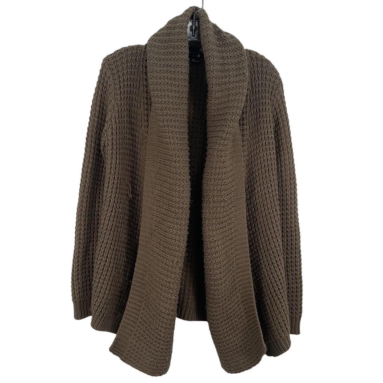 Women's Forever 21 Cozy Brown Cardigan Size S Depop