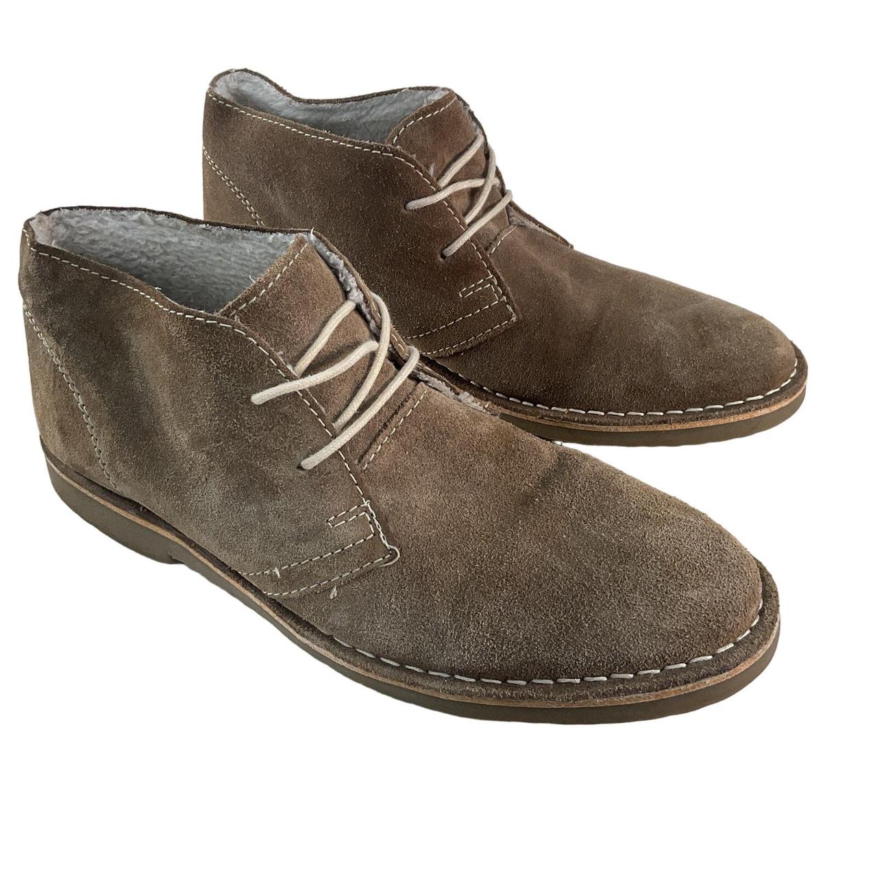 Studio Ink Men's Brown Suede Faux Fur Lined Depop