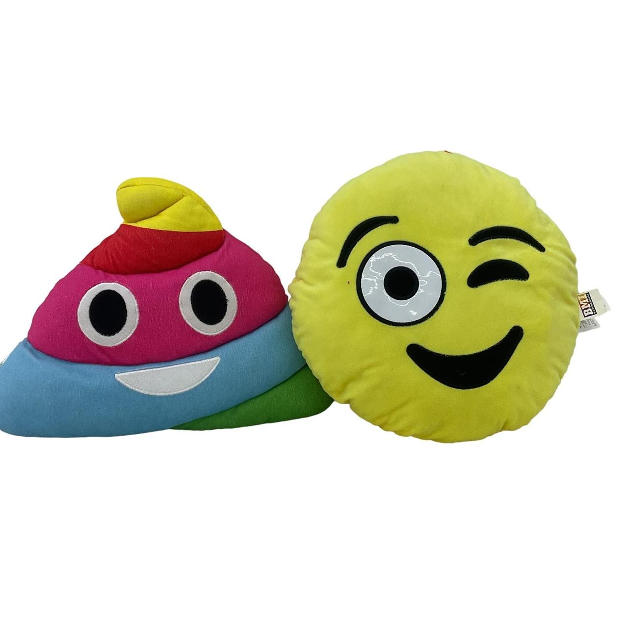 CUTE Emoji Themed Soft Cuddly Pillow Plush Rainbow. Depop