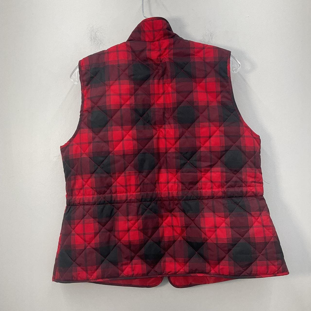 John's Bay Women's Red Tartan Plaid Gold Depop