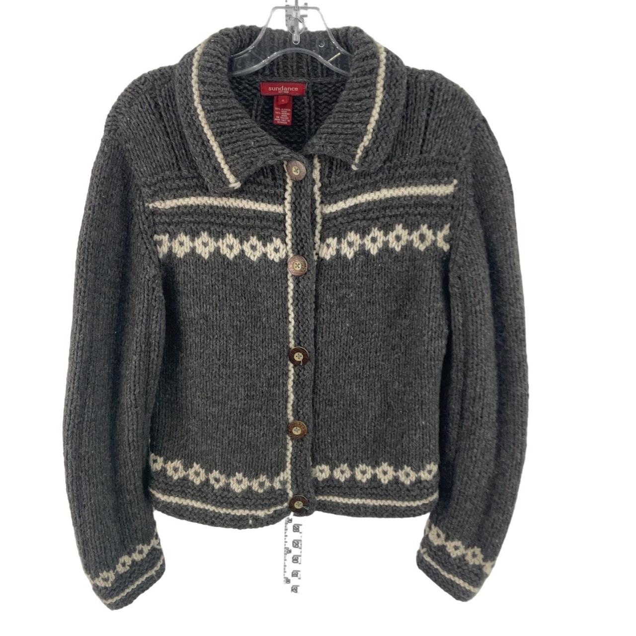 Sundance outlets merino wool cardigan sweater