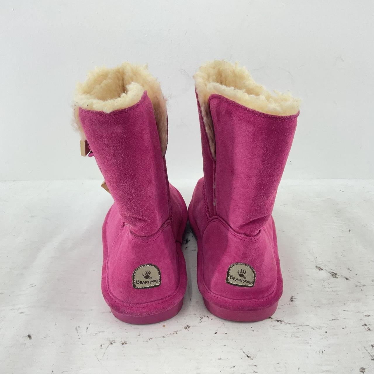 Bearpaw Women s Pink Cow Suede Pull On Wool Blend