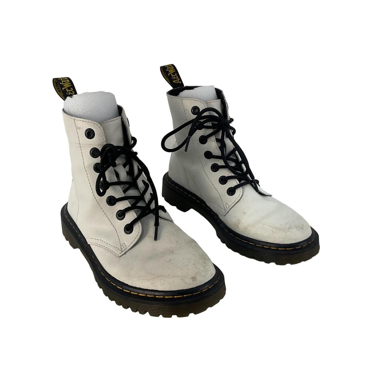 Women s Dr. Martens LUANA White Combat Boots Size 7. Depop