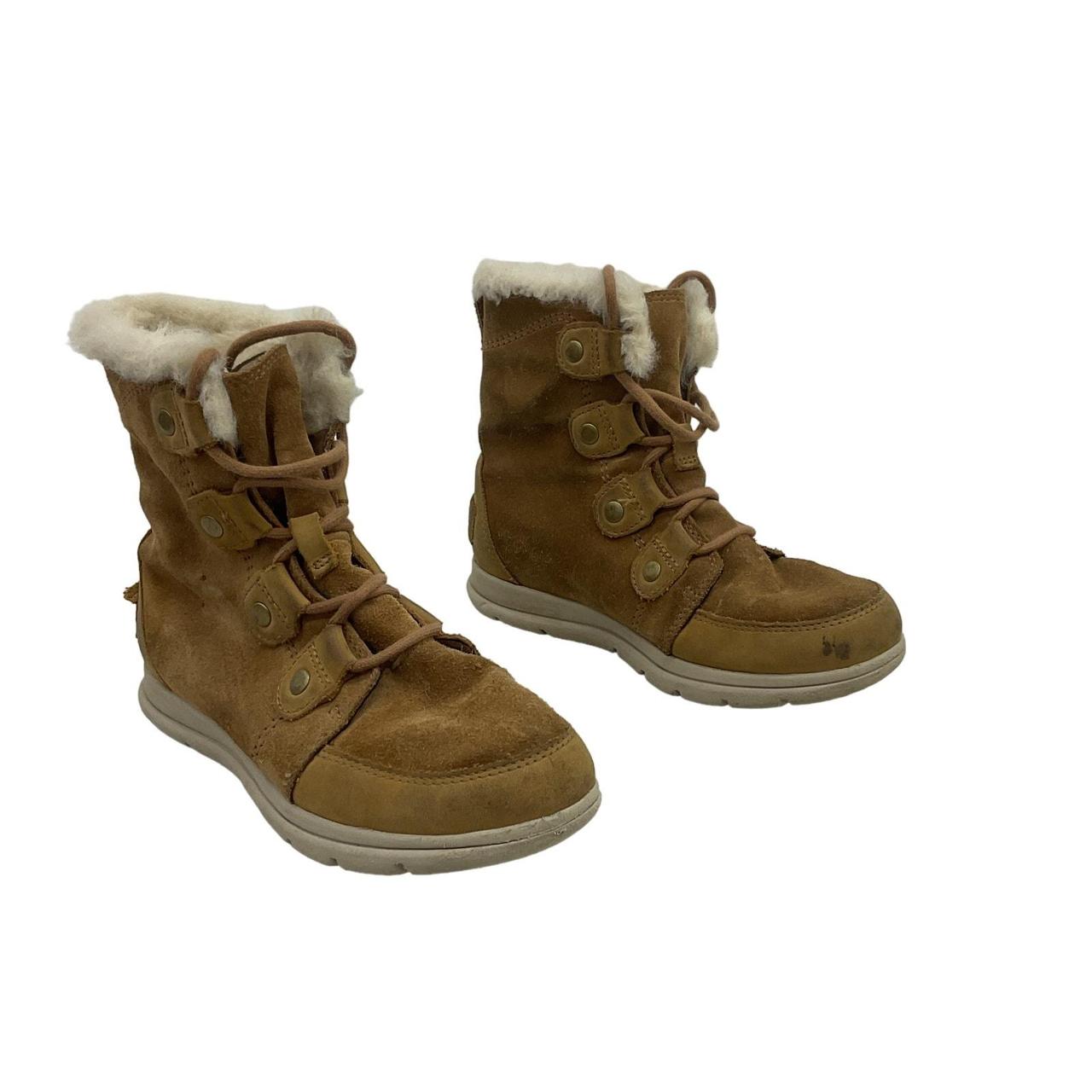 Sorel Women's Size Tan Suede Snow Boots Depop
