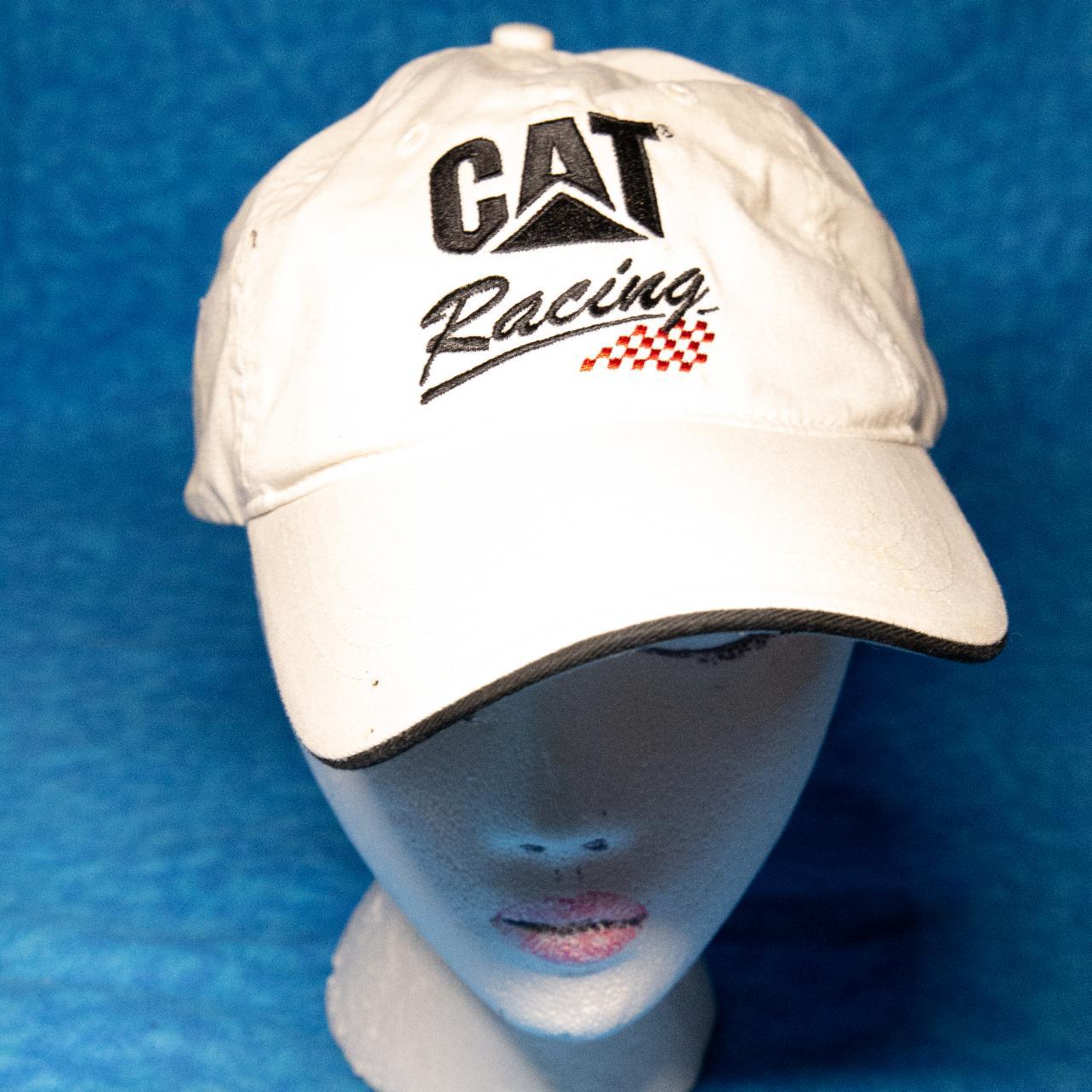 White Caterpillar racing hat. Still has the... Depop