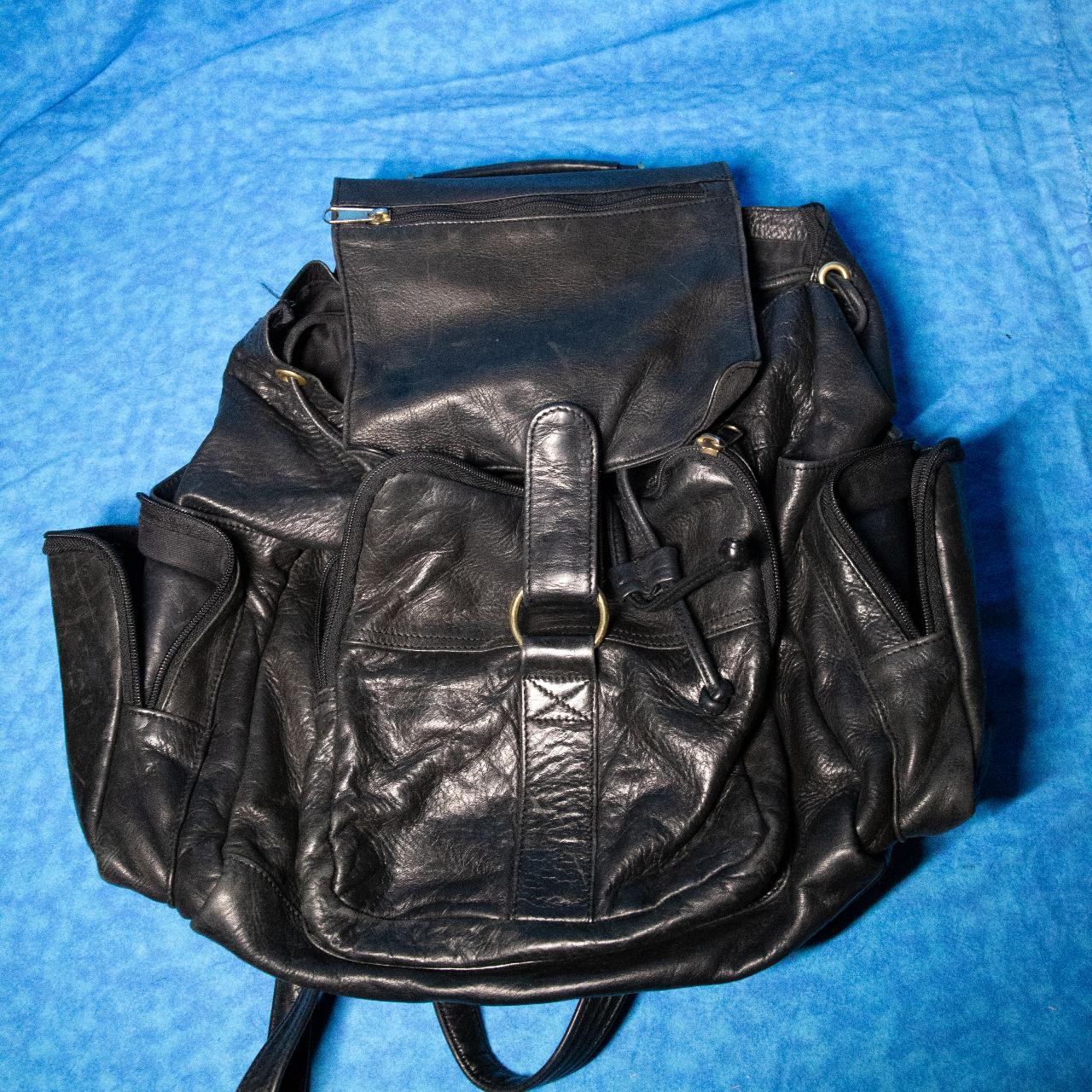 boulder ridge leather backpack