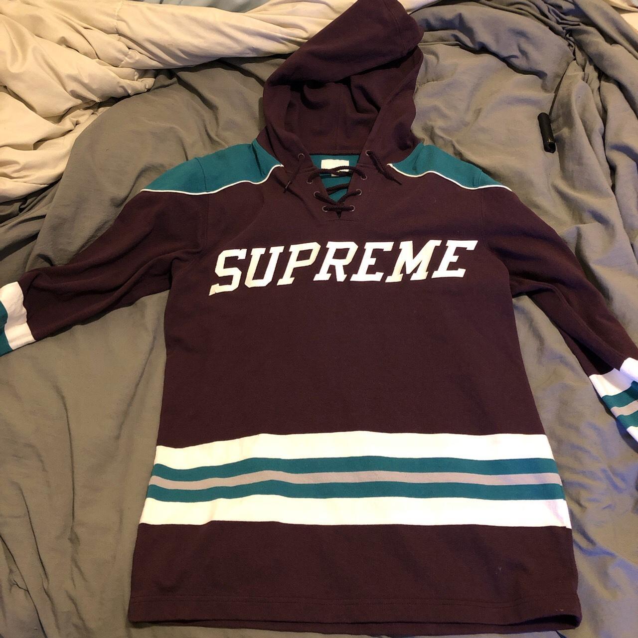 Supreme hooded hockey store jersey