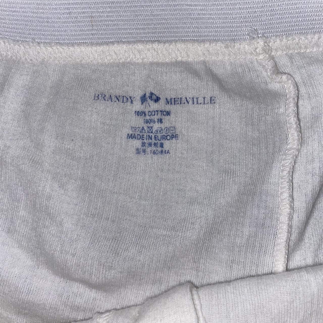 Brandy Melville white Boy shorts Only worn once... - Depop