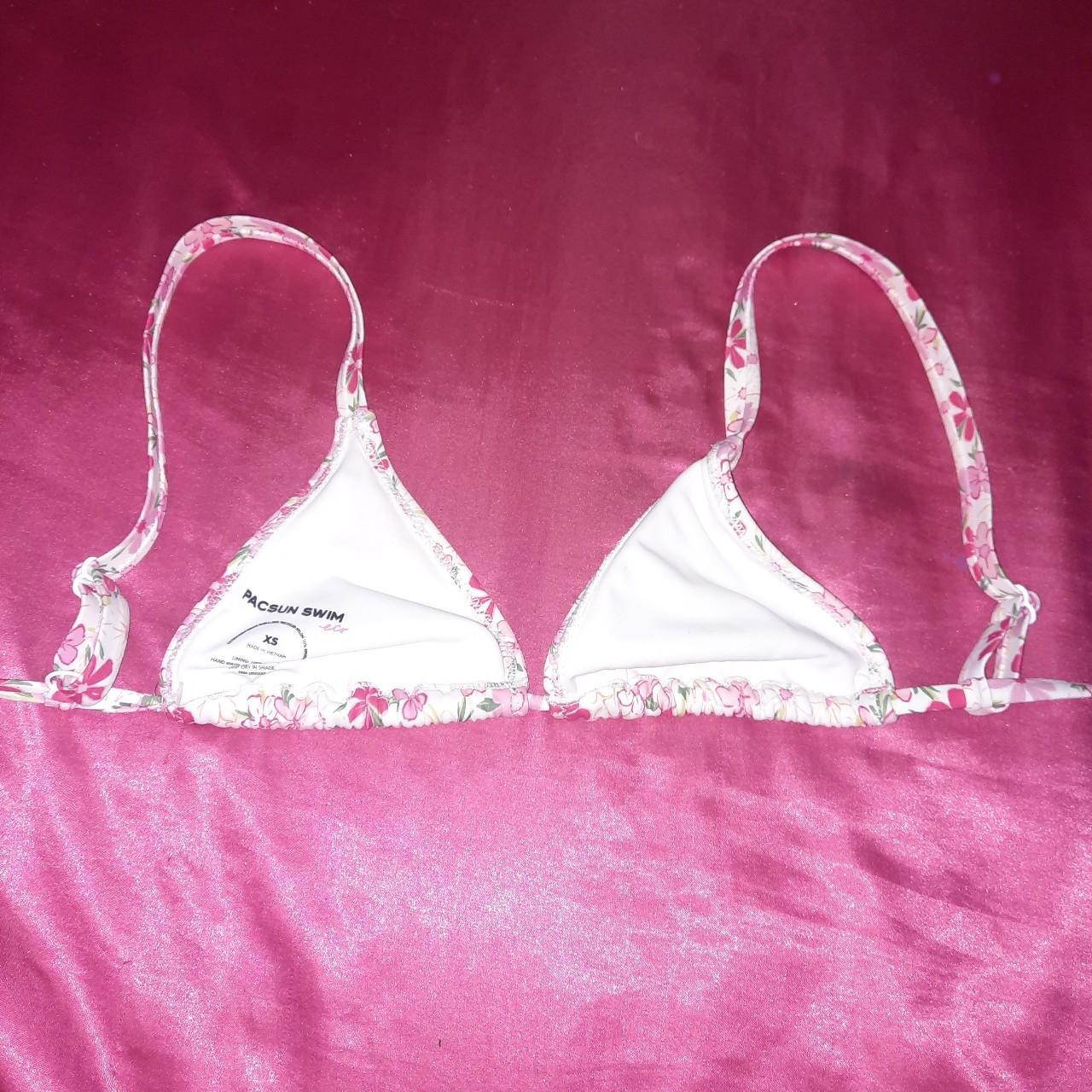 PacSun Women's White and Pink Bikini-and-tankini-tops (2)