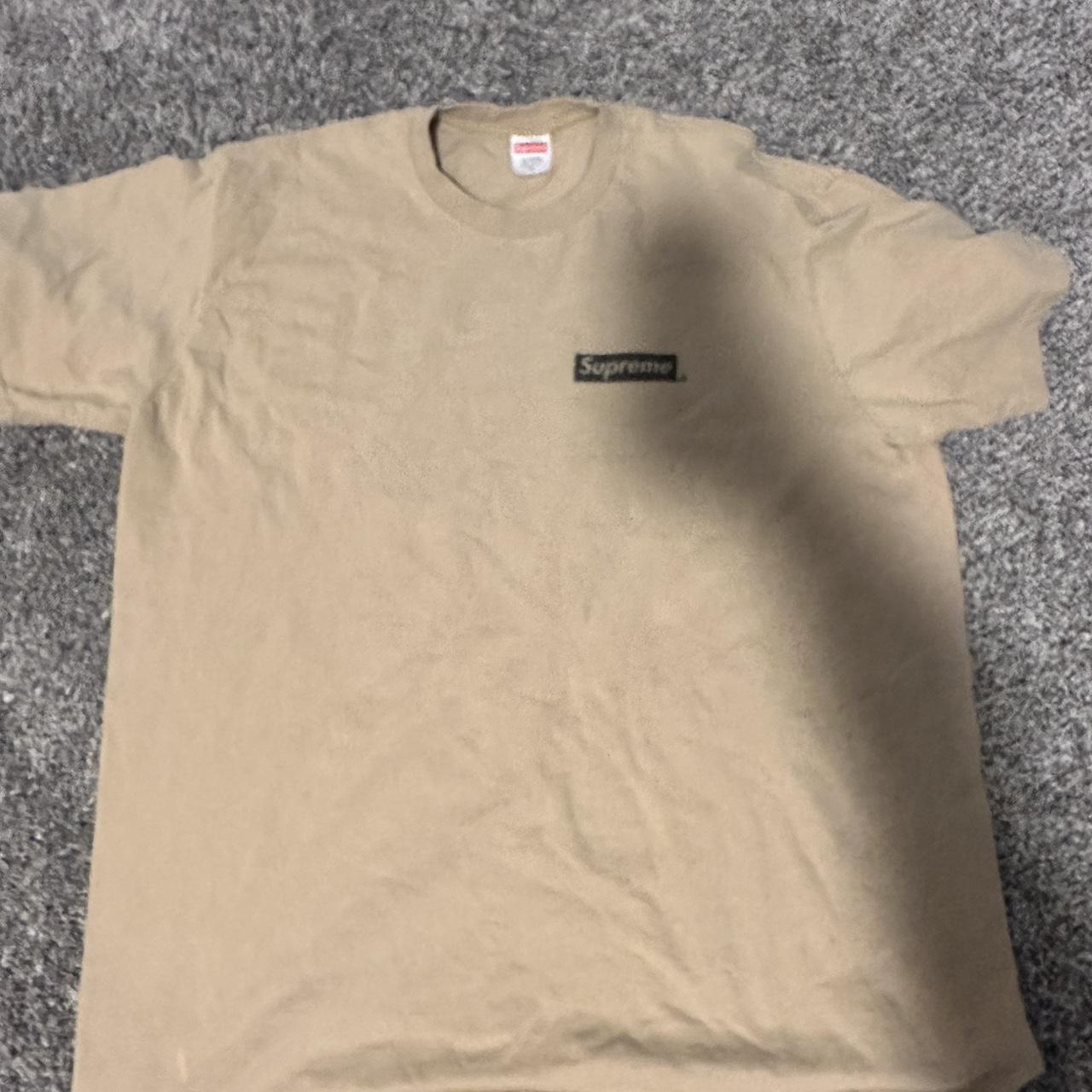 Tan supreme T shirt. Original price 95 Depop