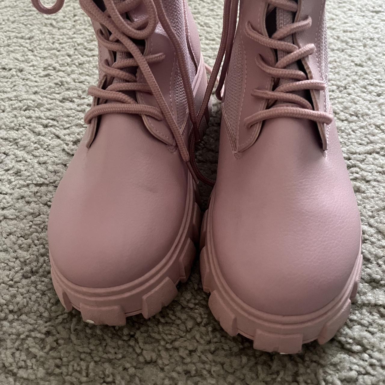 guess pink combat boots