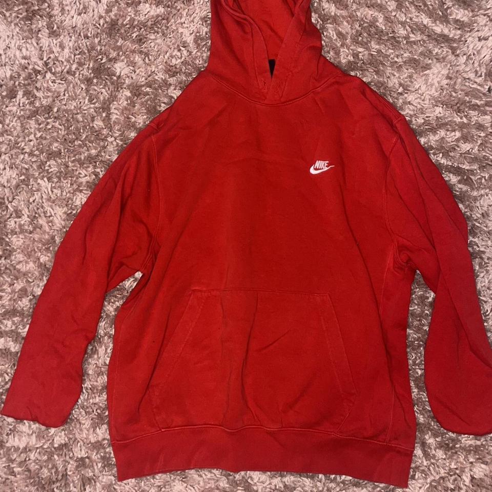 red nike logo tick / swoosh iron on or sew on patch - Depop