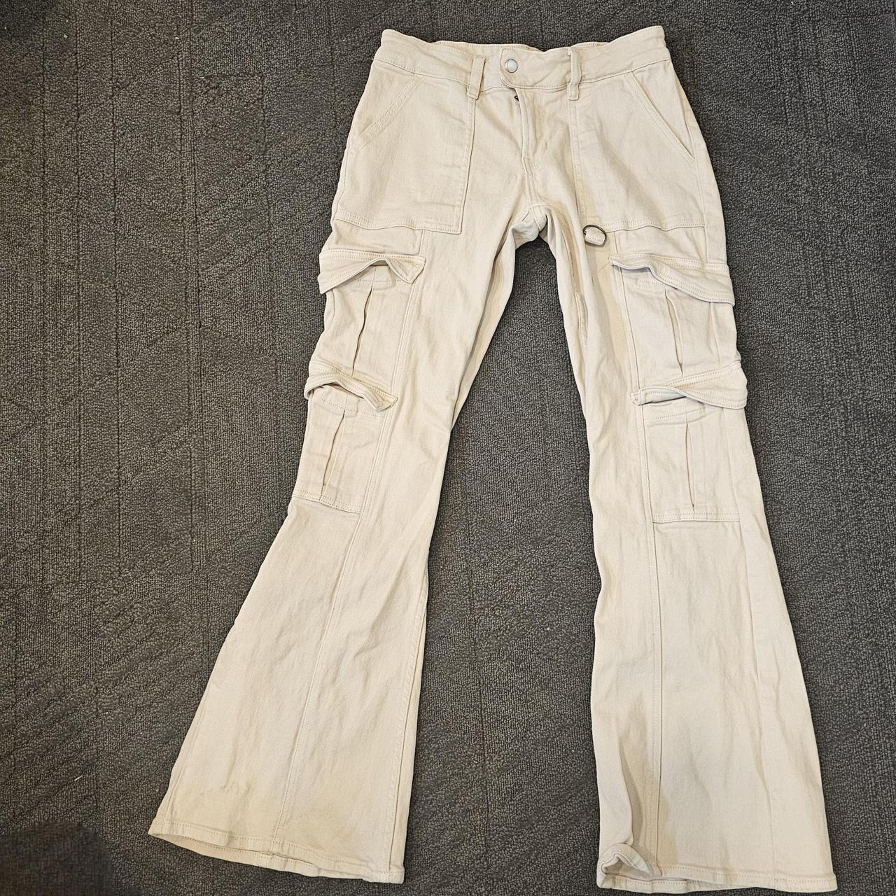 PacSun Women's Jeans - Cream/Tan - 27" – PAC SUN CARGO Pearl Low Rise Boot …