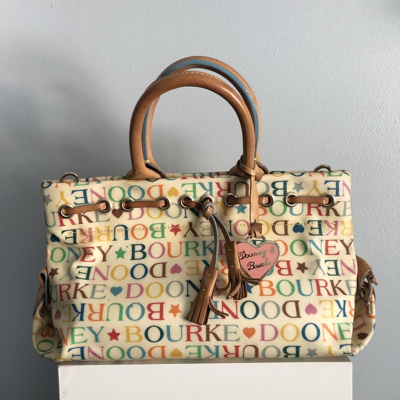 Vintage Y2K Dooney & Bourke Baguette Rainbow Ivory... - Depop