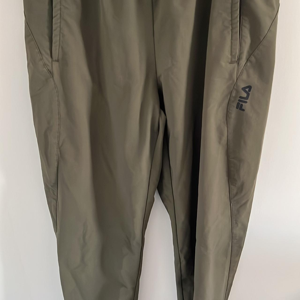 Fila sport pants for men dark green Size S elastic... Depop
