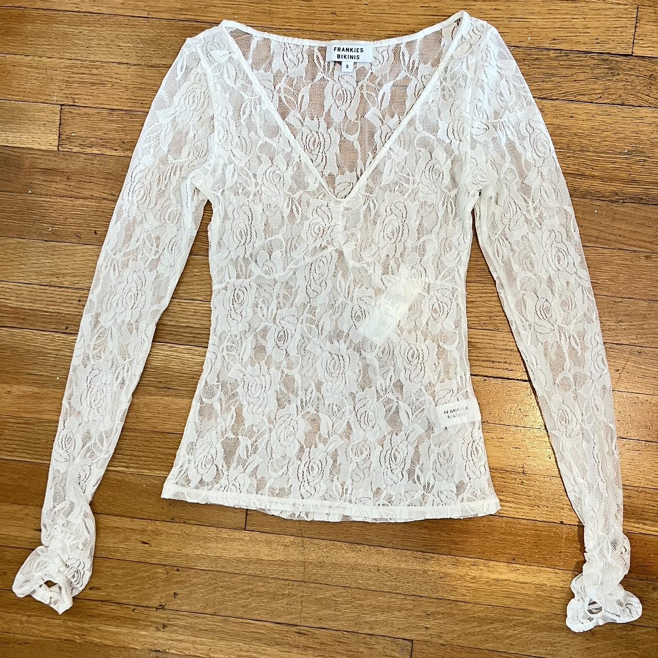 Frankies Bikinis - Day Lace Long Sleeve Shirt - White