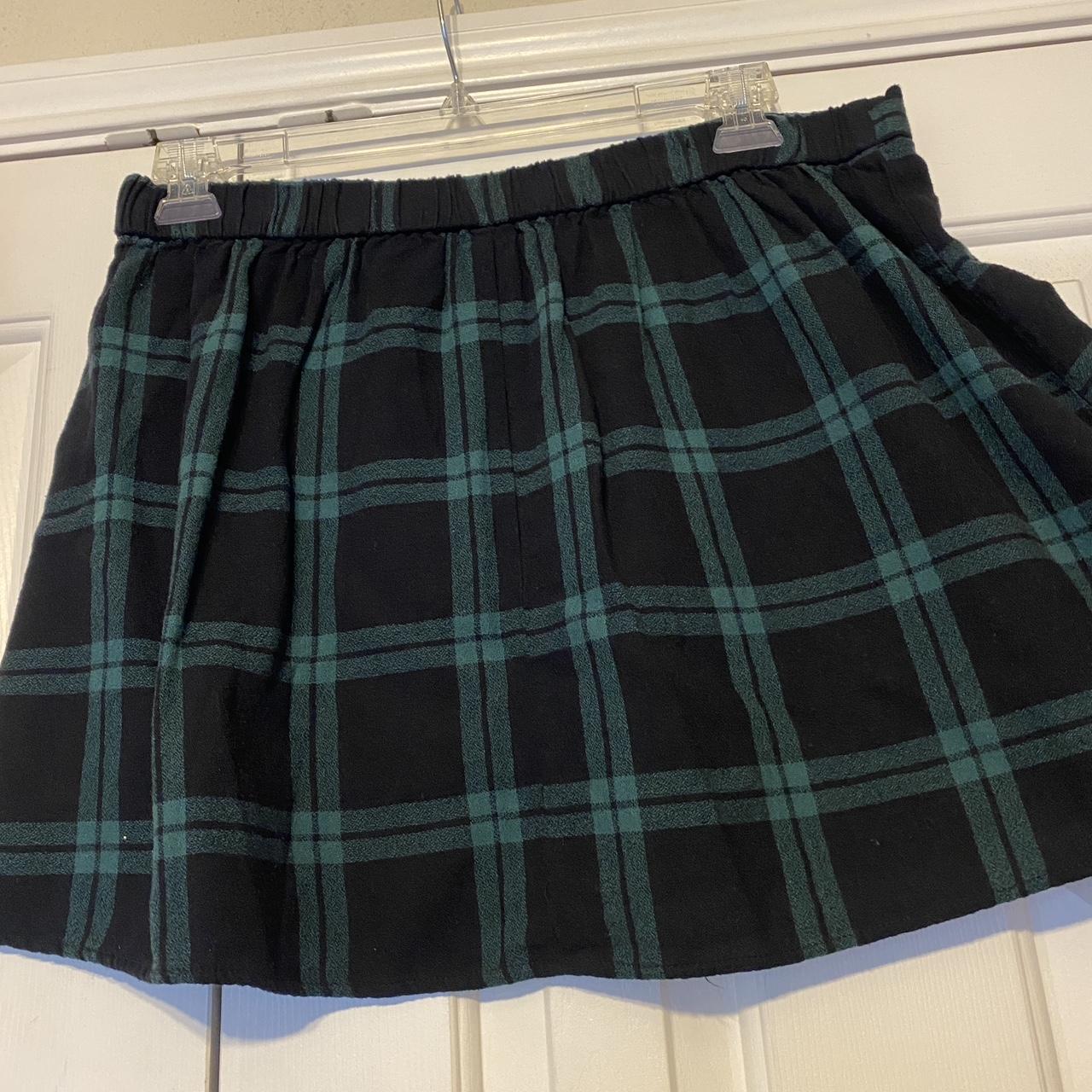 Old navy green plaid skirt best sale