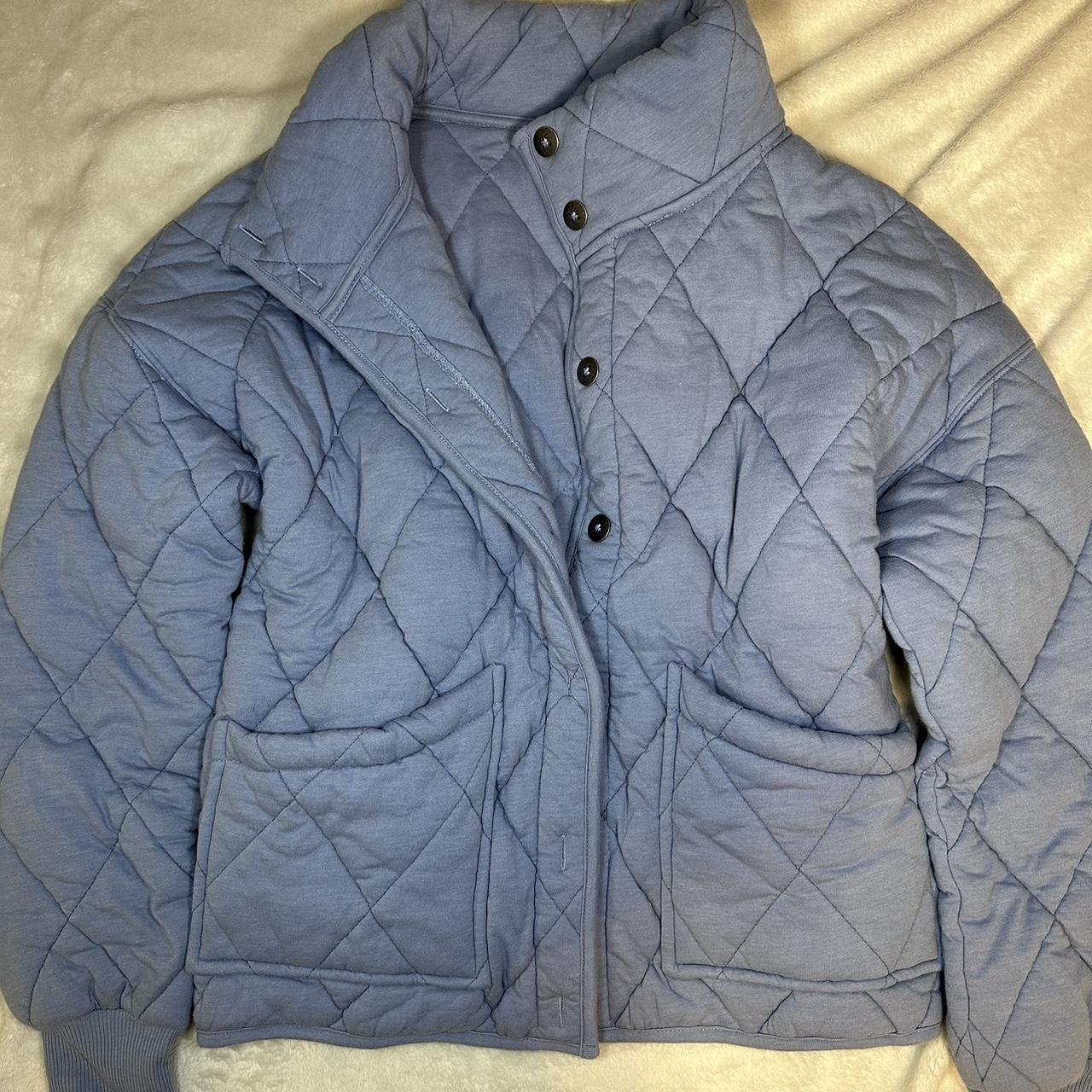 such a cute and cozy quilted jacket 🦋 #retro #warm... - Depop