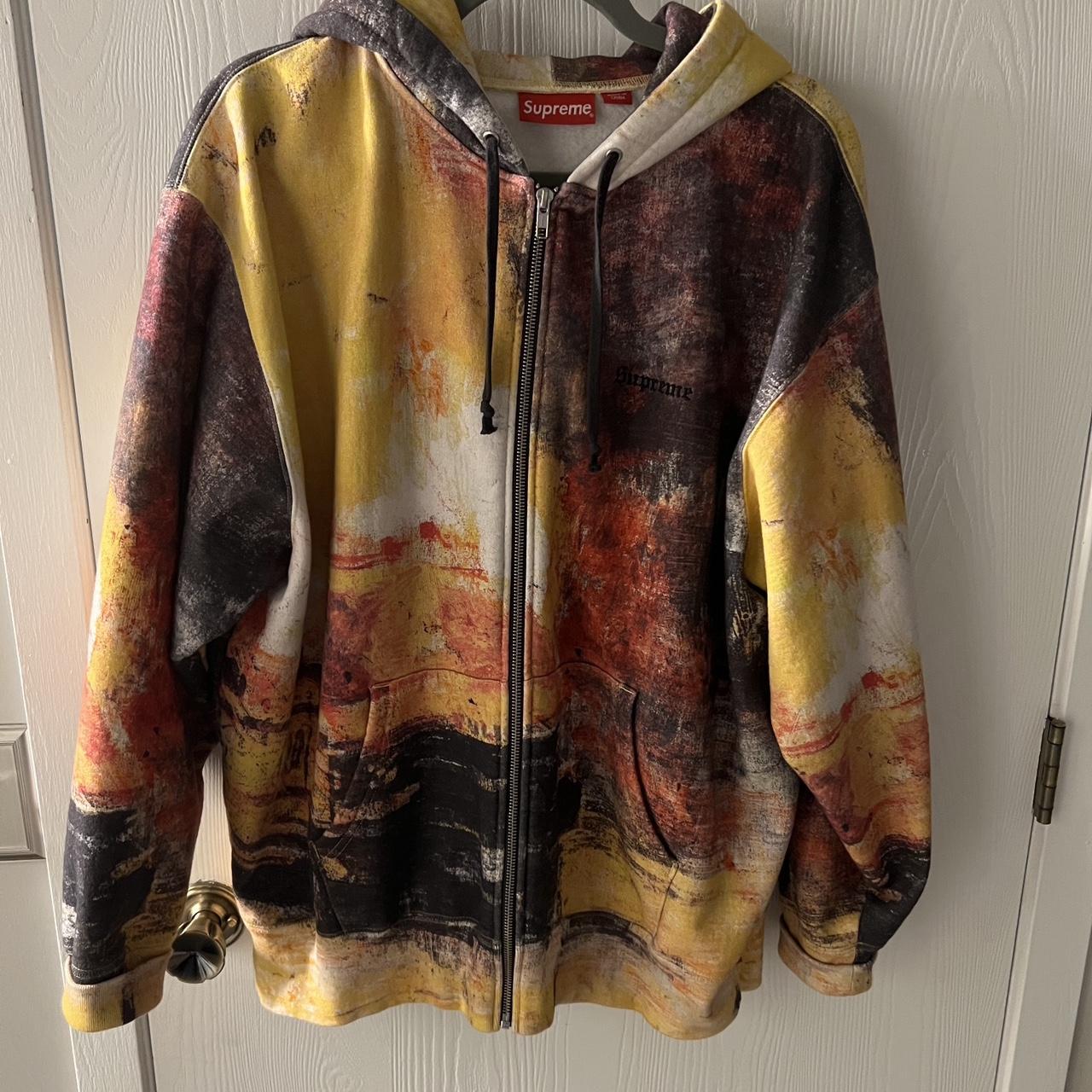 Supreme Fire Zip Up Hooded Sweatshirt FW22 Worn... - Depop