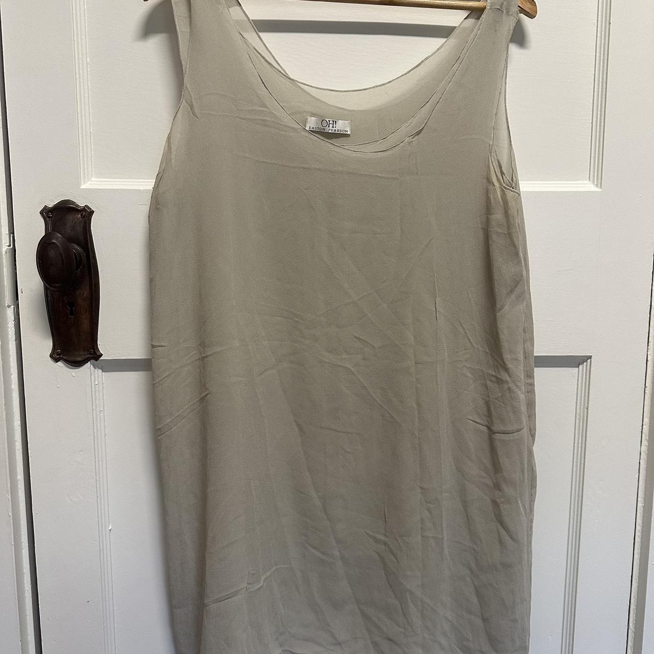 Easton Pearson Oh! Sage green, pure silk crepe... - Depop