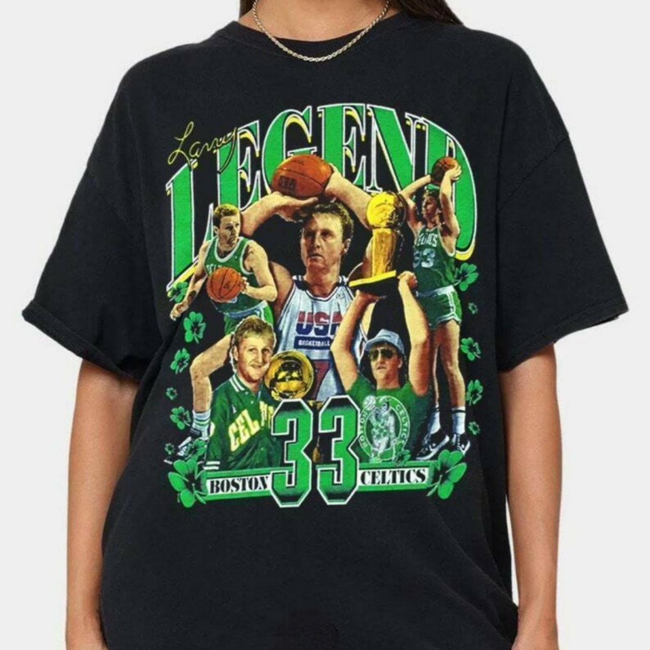 Larry Bird vintage outlets t-shirt Boston Celtics