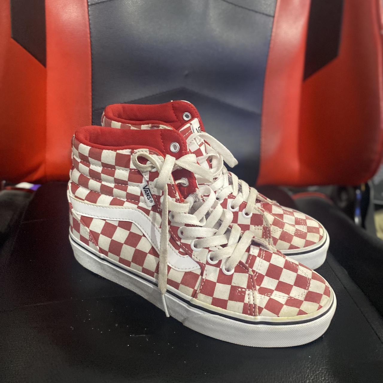 Vans checkerboard red old on sale skool