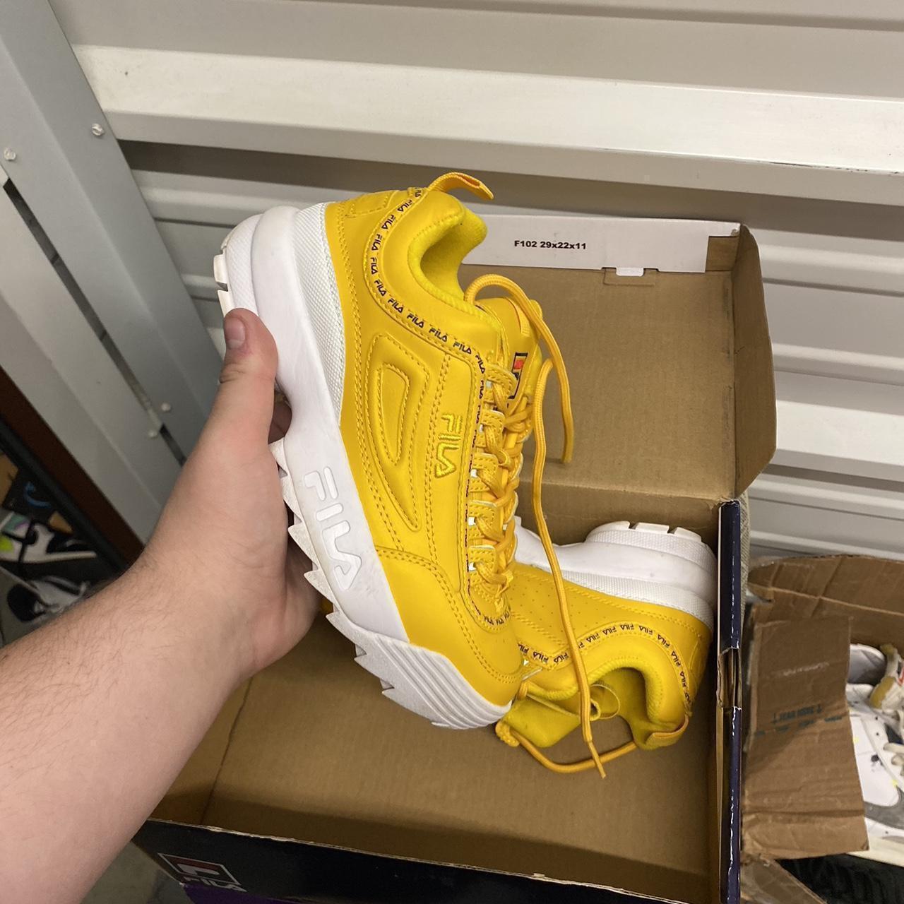 Fila Disruptor 2 Repeat Yellow Chunky Sneakers Size Depop