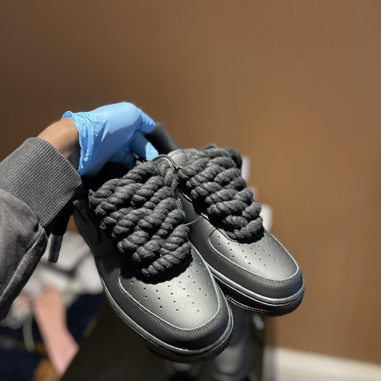 Air Force 1 rope laces custom forces with rope - Depop